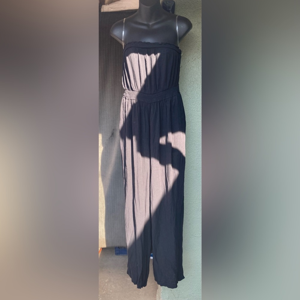 Black sleeveless jumpsuit